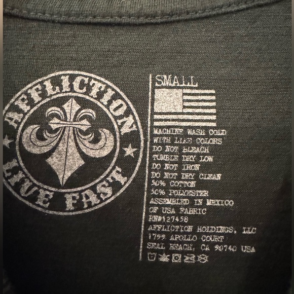 Affliction Manic Triumph American Custom Women’s Green Long Sleeve Size Small - Picture 8 of 9